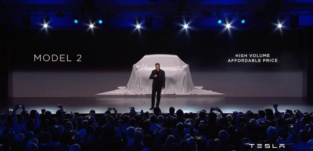 Fecha de lanzamiento del Tesla Model 2