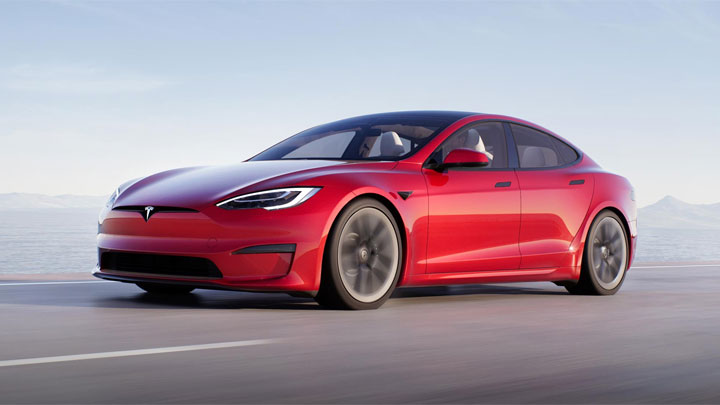 Tesla S en color sólido