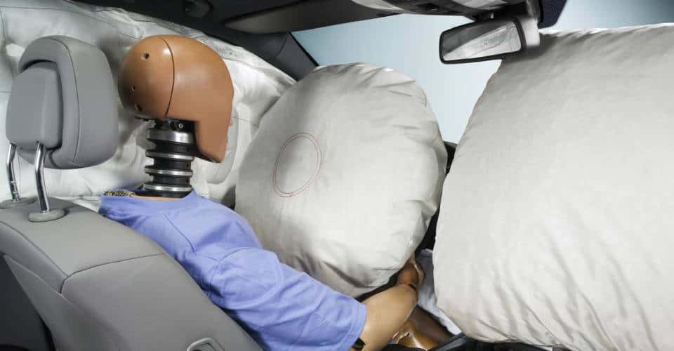 airbags de coche inflados